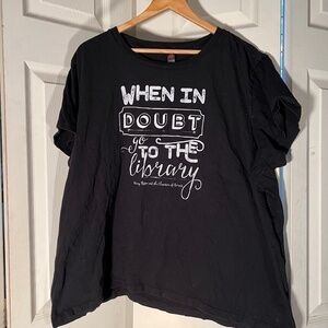 District Made Black Library Shirt Size 4XL